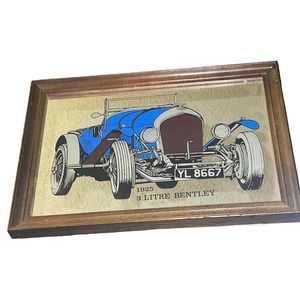 1925 3 Litre Bentley Framed Mirror
